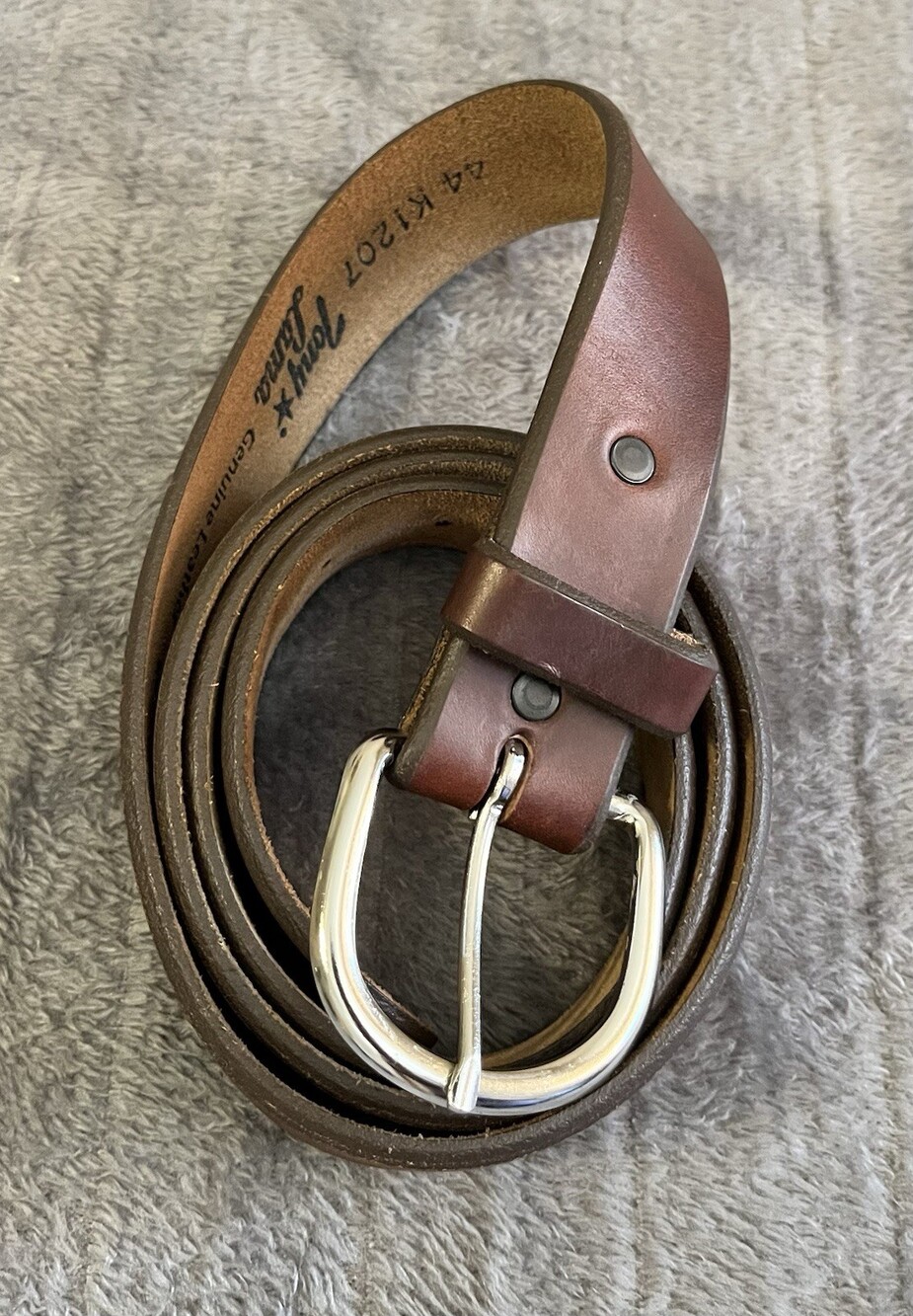 Tony Lama Men's Genuine Leather Brown Belt Size 44 Made Is USA Cowboy Western - Picture 10 of 10